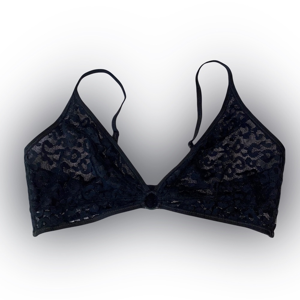 NWOT FREE PEOPLE BLACK CHEETAH BRALETTE // SIZE MEDIUM🖤